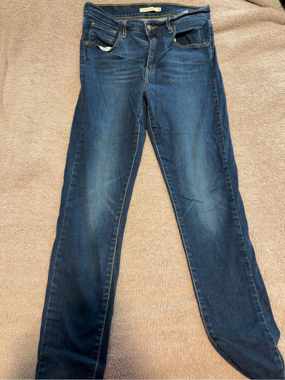 Levi’s Mile High Super Skinny Jeans Women’s Size 31 Blue High Ris